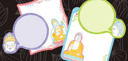 仏像ダイカットふせん